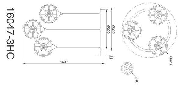 VISEČA LED-SVETILKA VIRINA 3000 K 230 V