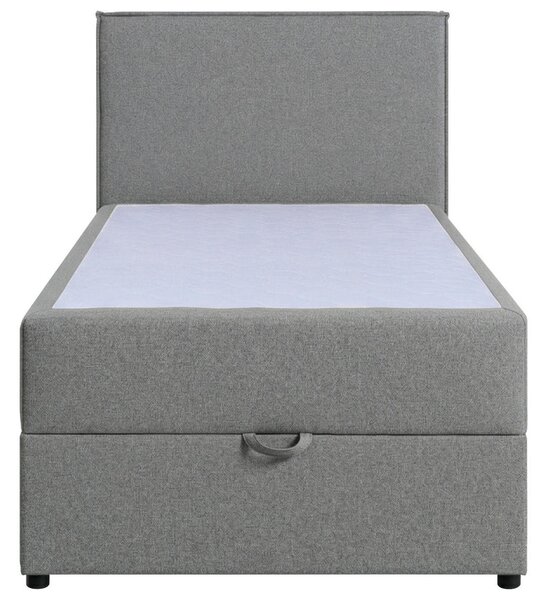 POSTELJA Z VZMETNICO 100 cm x 200 cm , tekstil, leseni material siva
