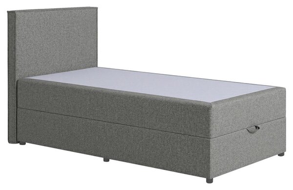 POSTELJA Z VZMETNICO 100 cm x 200 cm , tekstil, leseni material siva