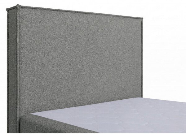 POSTELJA Z VZMETNICO 100 cm x 200 cm , tekstil, leseni material siva