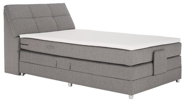 KONDELA Električno nastavljiva postelja 120x200, boxspring, siva, GERONA NEW