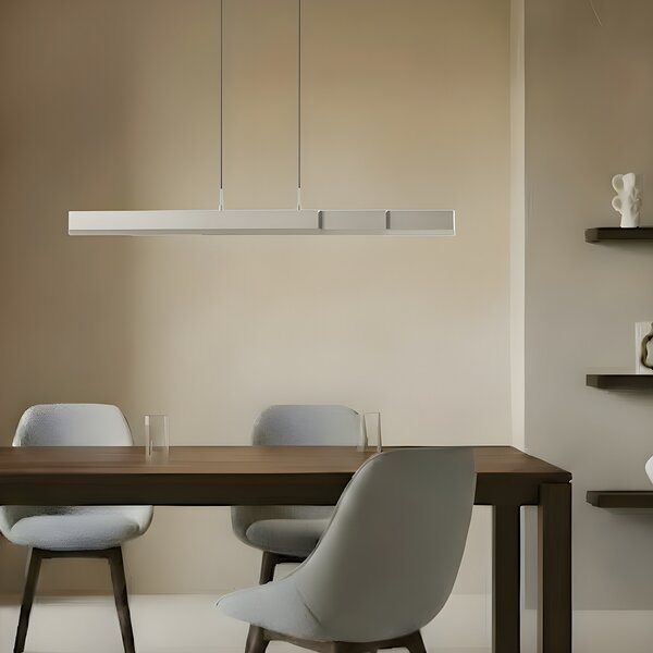 Lucande LED viseča svetilka Torven, aluminij, CCT, raztegljiva, zatemnjen, Kovinska, Dnevna soba / jedilnica, Kovina, Sodobni