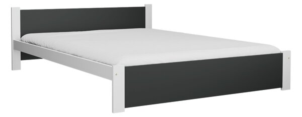 Postelja IKAROS 120 x 200 cm, antracit/bela Posteljno dno: Z letveno posteljno dno, Vzmetnica: Brez vzmetnice