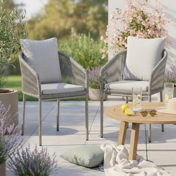 Bessagi Garden Set Vrtnih Stolov Pepe, Svetlo Siva, 2 Kos
