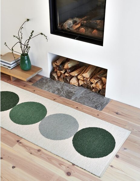 Zelena/kremno bela notranja in zunanja preproga 70x140 cm Otto Herb – Pappelina