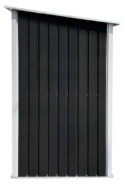 KONDELA Lopa za drva, antracit/bela, 302x121,5x191 cm, DARYL TYP 3