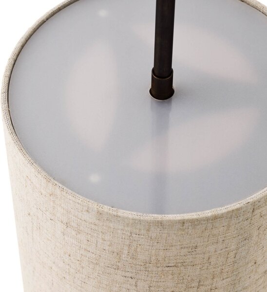 Audo Copenhagen Hashira viseča svetilka iz lanu, Ø18cm, naravna barva, zatemnjen, Bež, Dnevna soba / jedilnica, Tkanine / tekstil, Dizajn