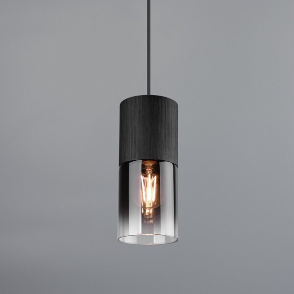 Trio Lighting Robin obesek za DUOline, črna/dimno siva, zatemnjen, Črna, Dnevna soba / jedilnica, Kovina, Sodobni