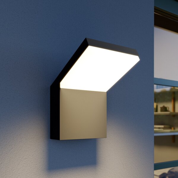 Arcchio LED zunanje stensko svetilo Yolena, antracit, aluminij, 21cm, Črna, Kovina, Sodobni