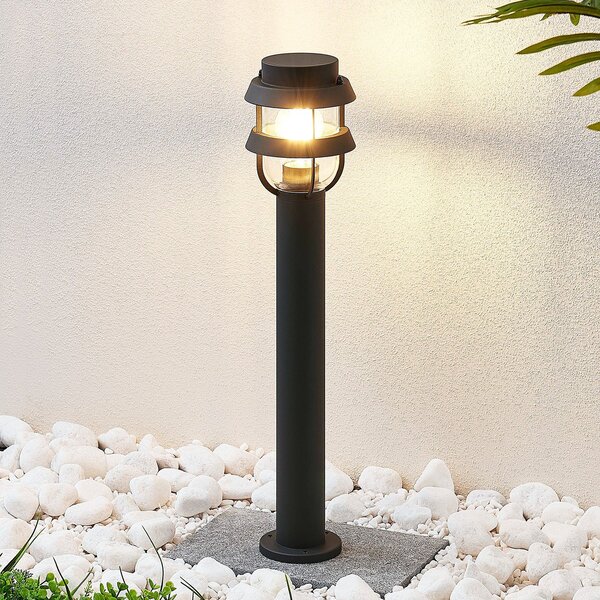 Lindby Svetilka Alvaro, antracit, 60 cm, IP44, E27, zatemnjen, Črna, Aluminij, Sodobni