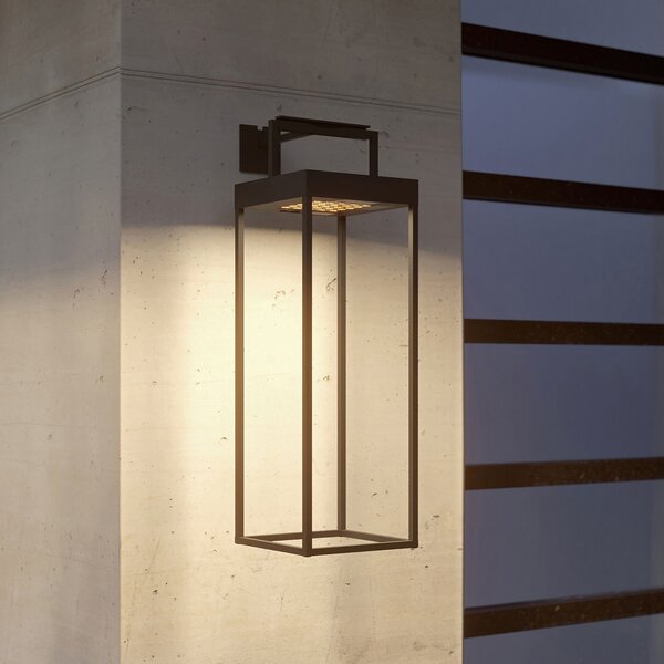 Lucande LED solarna luč Lynzy, 58 cm, črna, kovinska, IP65, zatemnjen, Črna, Kovina, Sodobni