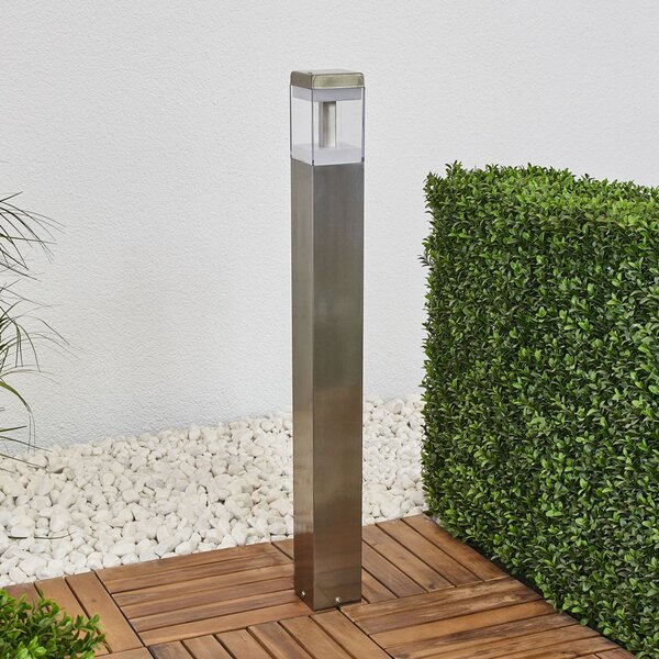 Lindby LED-svetilka Baily, višina 80 cm, nerjaveče jeklo, IP44, Kovinska, Kovina, Sodobni
