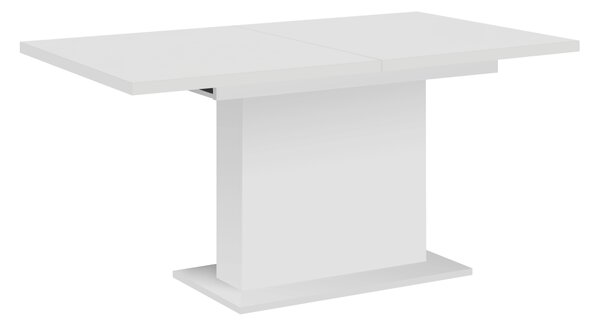 KONDELA Jedilna raztegljiva miza, bela, 160-200x90 cm, BOBA