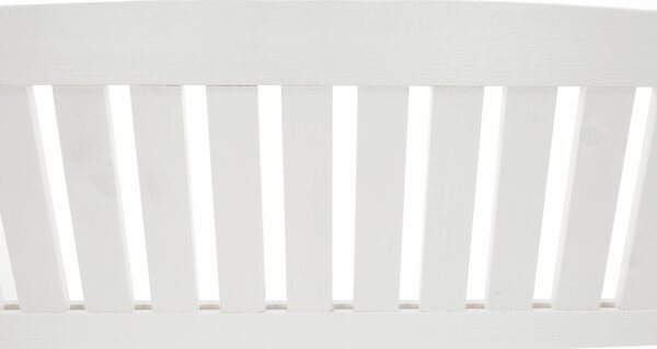 KONDELA Vrtna klop, bela, 123,5 cm, DILKA