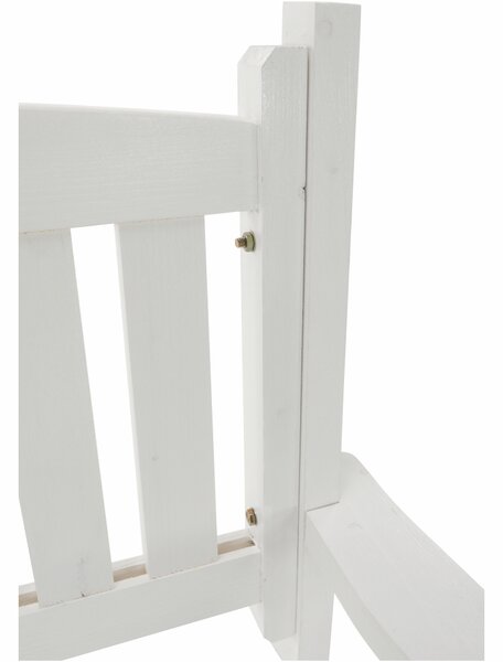 KONDELA Vrtna klop, bela, 123,5 cm, DILKA