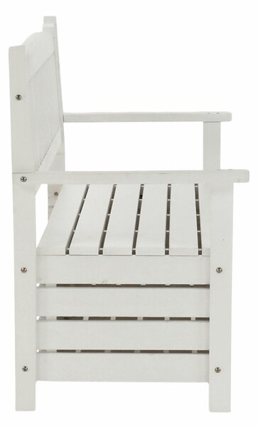 KONDELA Vrtna klop, bela, 150 cm, AMULA