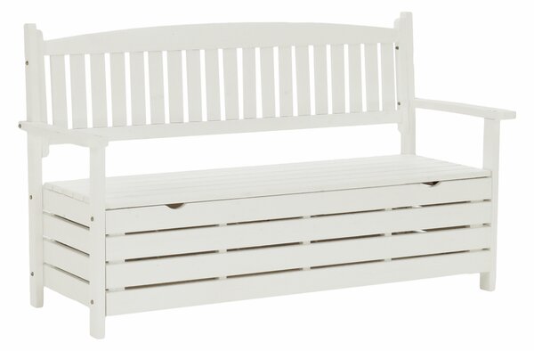 KONDELA Vrtna klop, bela, 150 cm, AMULA