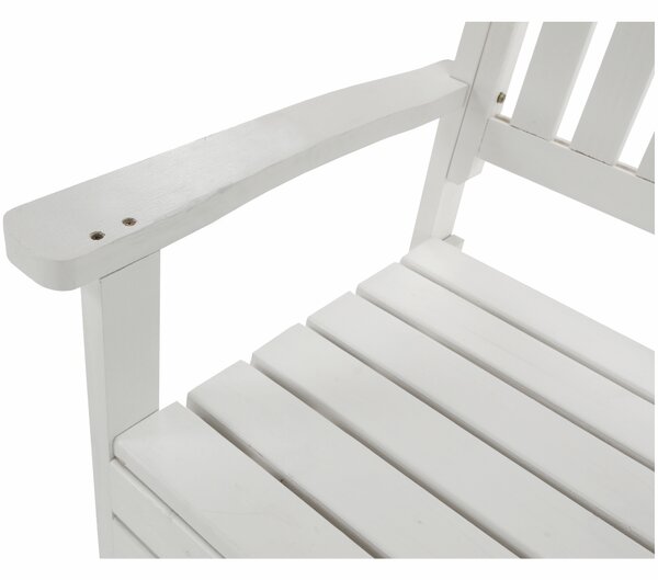 KONDELA Vrtna klop, bela, 150 cm, AMULA