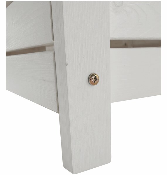 KONDELA Vrtna klop, bela, 150 cm, AMULA