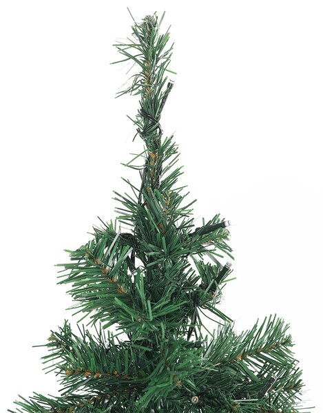 KONDELA 3D božično drevo z lučkami, zeleno, 220 cm, CHRISTMAS TIP 5