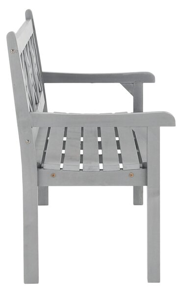 KONDELA Lesena vrtna klop, siva, 150 cm, FABLA