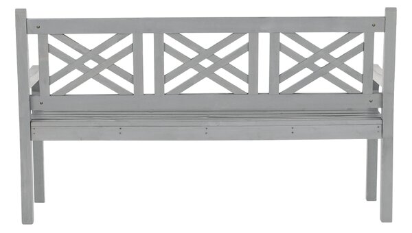 KONDELA Lesena vrtna klop, siva, 150 cm, FABLA