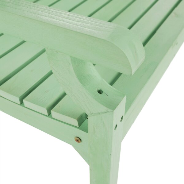 KONDELA Lesena vrtna klop, neo mint, 150 cm, KOLNA