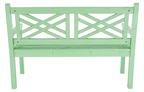 KONDELA Lesena vrtna klop, neo mint, 124 cm, FABLA