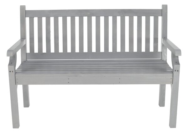 KONDELA Lesena vrtna klop, siva, 124 cm, KOLNA