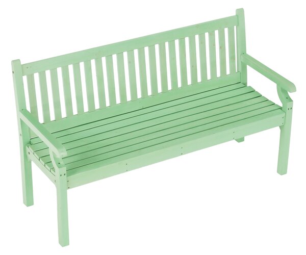 KONDELA Lesena vrtna klop, neo mint, 150 cm, KOLNA