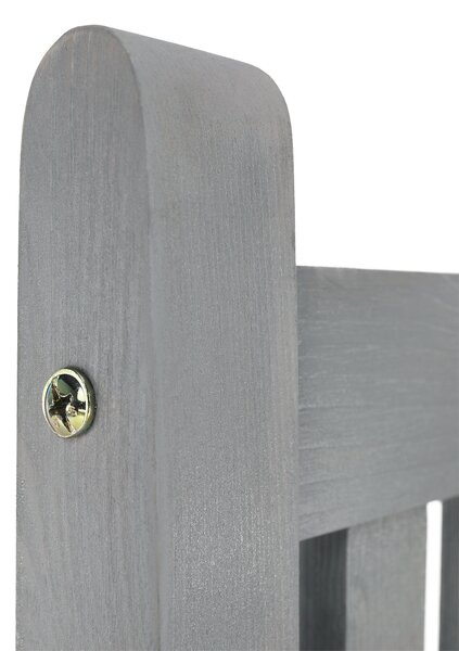 KONDELA Lesena vrtna klop, siva, 124 cm, KOLNA