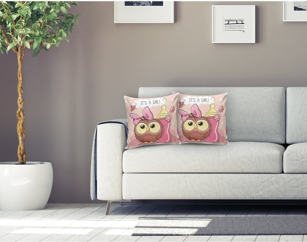 Otroška blazina 43x43 cm Girl Owl – Mila Home