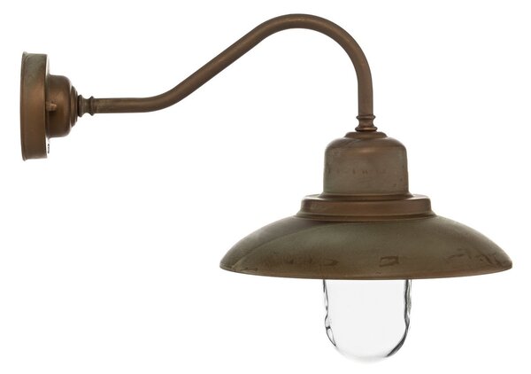 Moretti Luce Zunanja stenska luč za teraso, medeninasto-medeninasta starinska obdelava, Bronasta / starinska medenina, Kovina, Pomorski