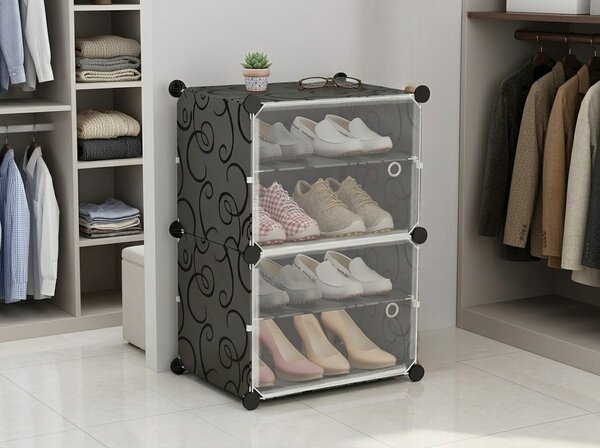 Modularni regal za čevlje SHOZIX 23x33 cm, siv