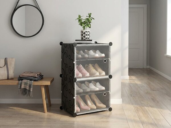Modularni regal za čevlje SHOZIX 23x33 cm, siv