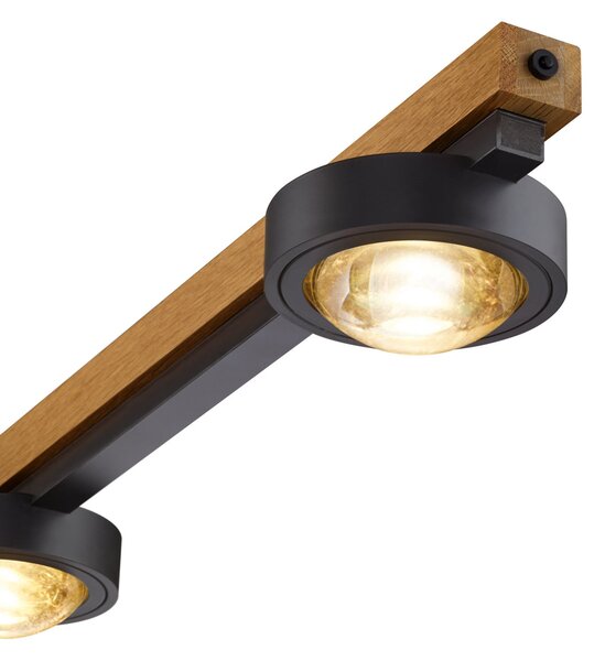 Buschwerk LED-visoka svetilka HerzBlut Beam, oljen hrast, CCT, z možnostjo zatemnitve, zatemnjen, Črna, Dnevna soba / jedilnica, Kovina, Sodobni