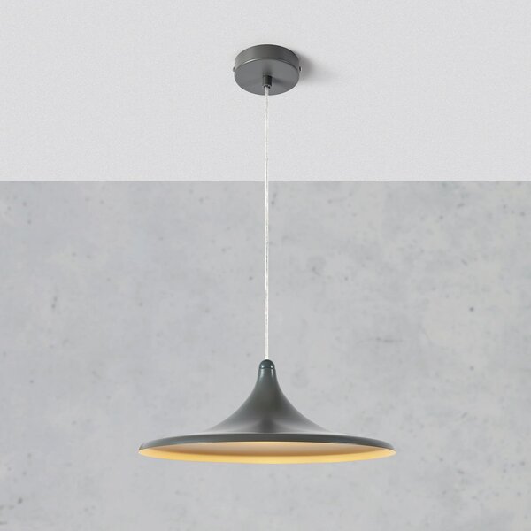 Markslöjd LED-visoka svetilka BEAM, siva, aluminij, Ø 37 cm, zatemnjen, Bež, Dnevna soba / jedilnica, Aluminij, Sodobni