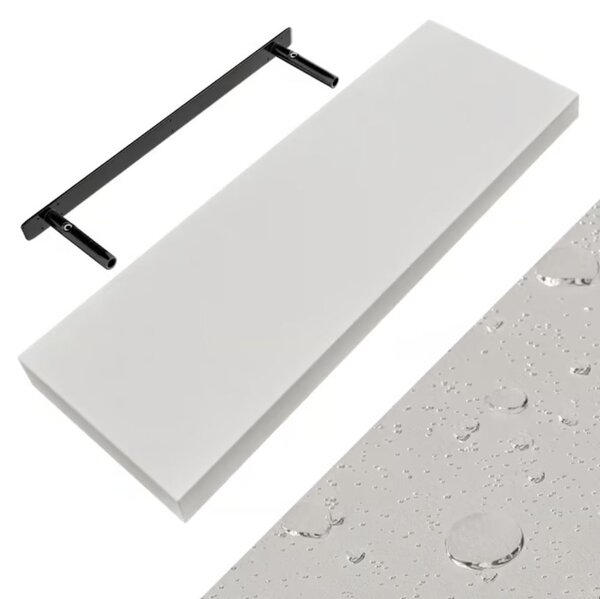 Stenska polica FIGO + konzola, 70cm, bela Casaria
