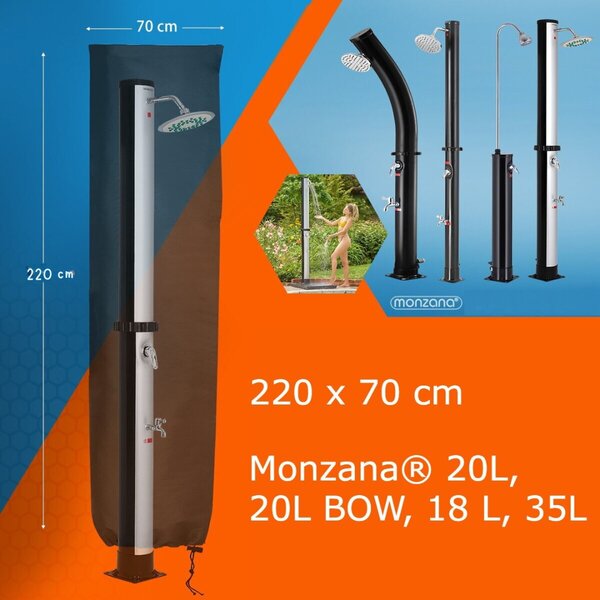 Prevleka za solarni tuš COVER, 220x70cm, črna Monzana