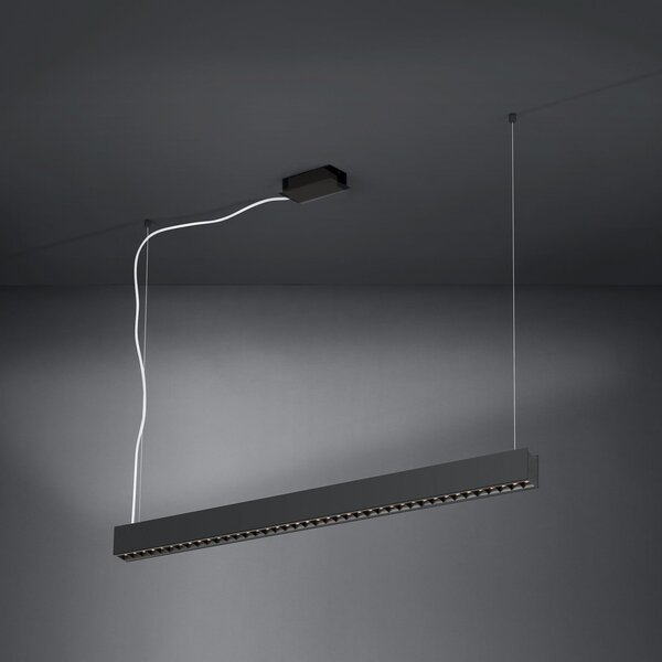 Stars of Light LED-visoka svetilka Termini, črna, 107 cm, kovinska, zatemnjen, Črna, Dnevna soba / jedilnica, Kovina, Sodobni