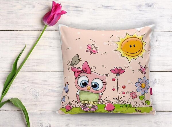 Otroška blazina 43x43 cm Pink Owl – Mila Home