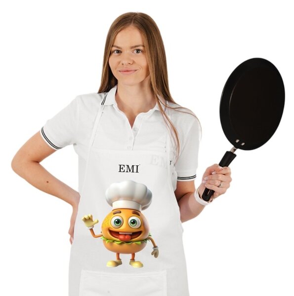 Kuhinjski predpasnik Burger EMI, Bela