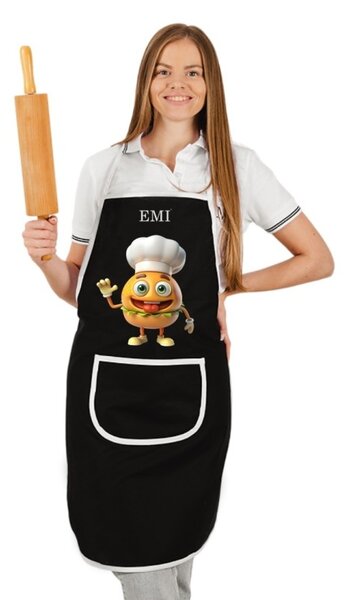 Kuhinjski predpasnik Burger EMI, črna