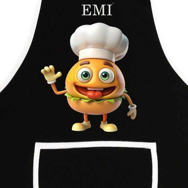 Kuhinjski predpasnik Burger EMI, črna