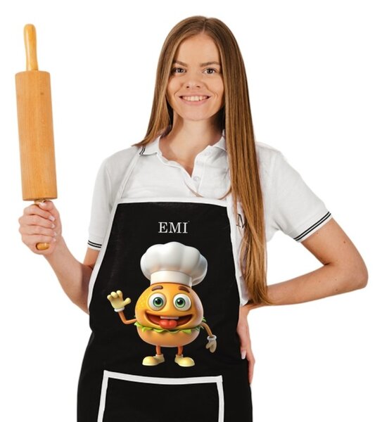 Kuhinjski predpasnik Burger EMI, črna