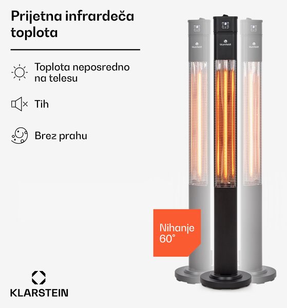 Blumfeldt Heat Guru Plus, infrardeči grelnik, 2000 W, 3 stopnje gretja, daljinski upravljalnik, črn