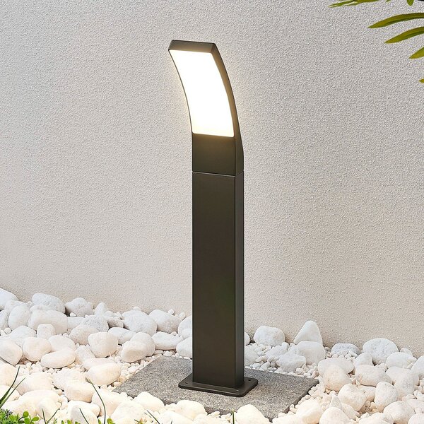 Lindby Ilvita LED stenska svetilka, 60 cm, antracit, kovina, IP54, Črna, Aluminij, Sodobni