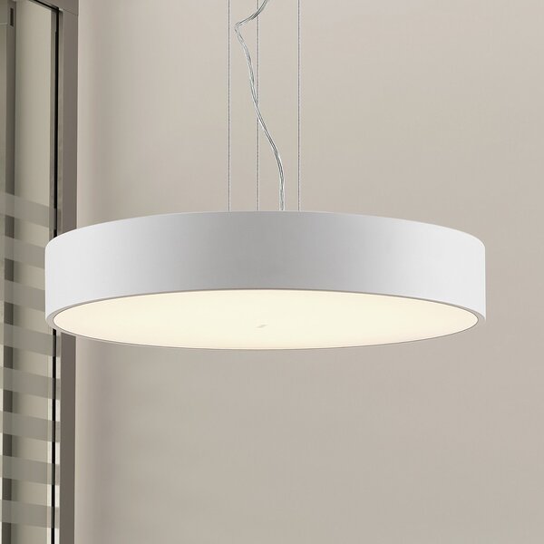 Arcchio LED viseča svetilka Noabelle, Ø 60 cm, bela, kovina, zatemnjen, Bela, Kuhinja, Kovina, Sodobni