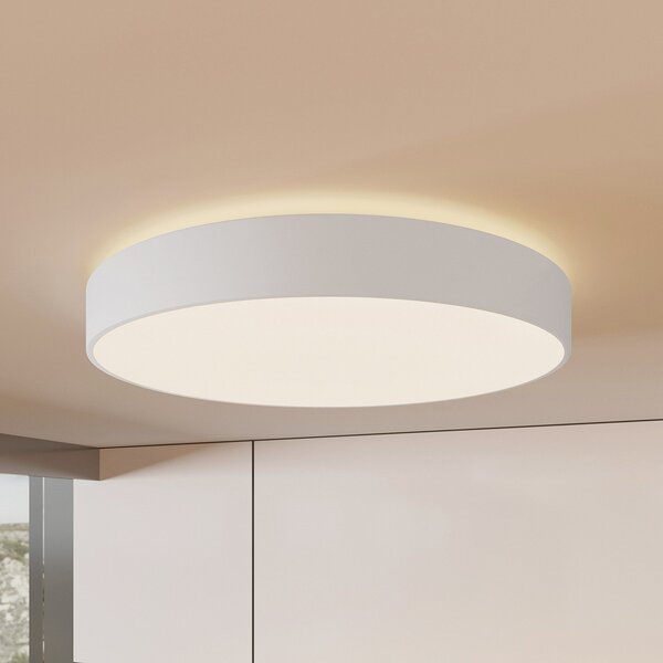 Arcchio LED stropna svetilka Vanida, bela, Ø 60 cm, navzgor/navzdol, zatemnjen, Bela, Kuhinja, Aluminij, Sodobni