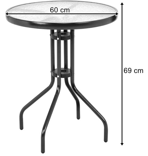 Zahradní set TREGO ISLAND - 2 židle a kulatý stůl ø 60 cm, zelená